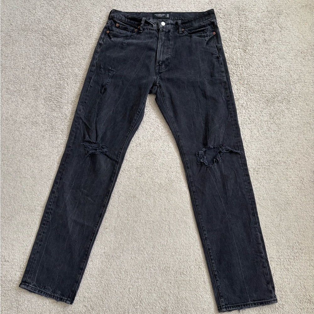 Abercrombie & Fitch Vintage Stretch 90’s Straight Men's Black Jeans